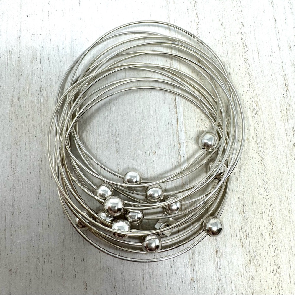 Sterling Silver, Interlocking Wired Bangle Bracel… - image 3
